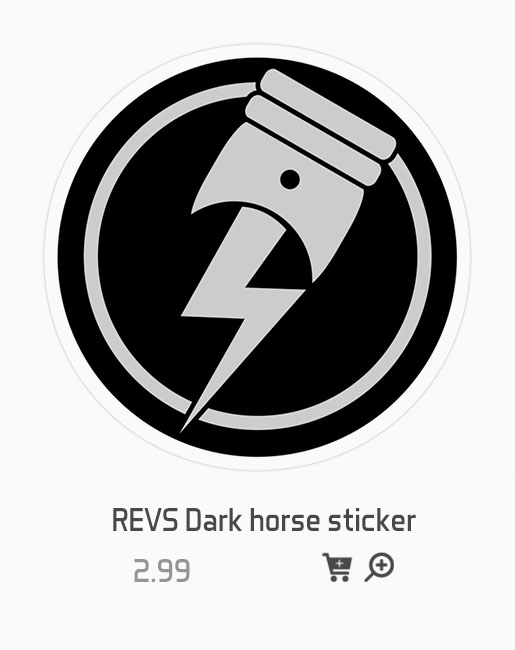 Revs dark horse sticker