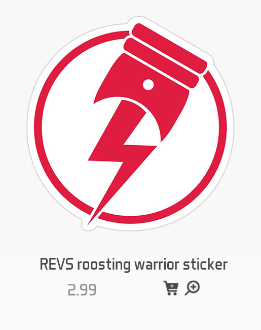 Roosting warriors sticker - Revs